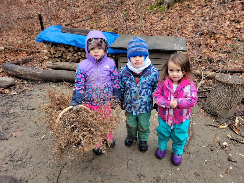 Cleaning up Trillium Camp and telling stories